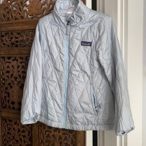 Patagonian light blue jacket quilted